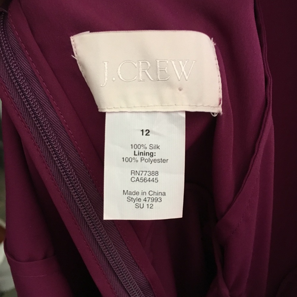 J. Crew size 12 silk dress
